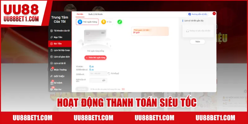Hoạt động thanh toán siêu tốc