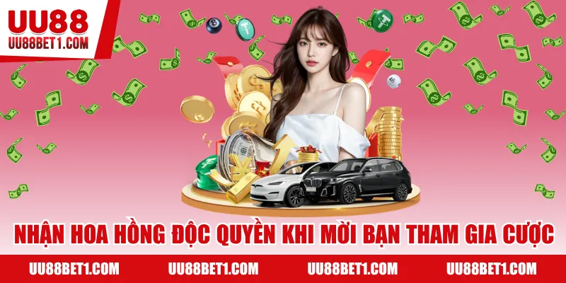 Nhận hoa hồng độc quyền khi mời bạn tham gia cược